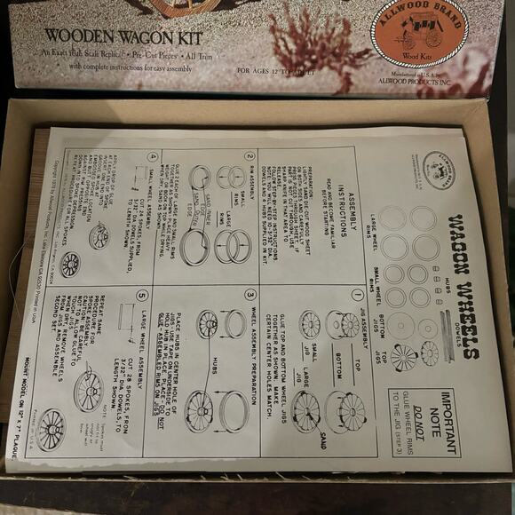 Allwood Stagecoach Wooden Wagon Vintage Modeling Kit - Picture 3 of 4
